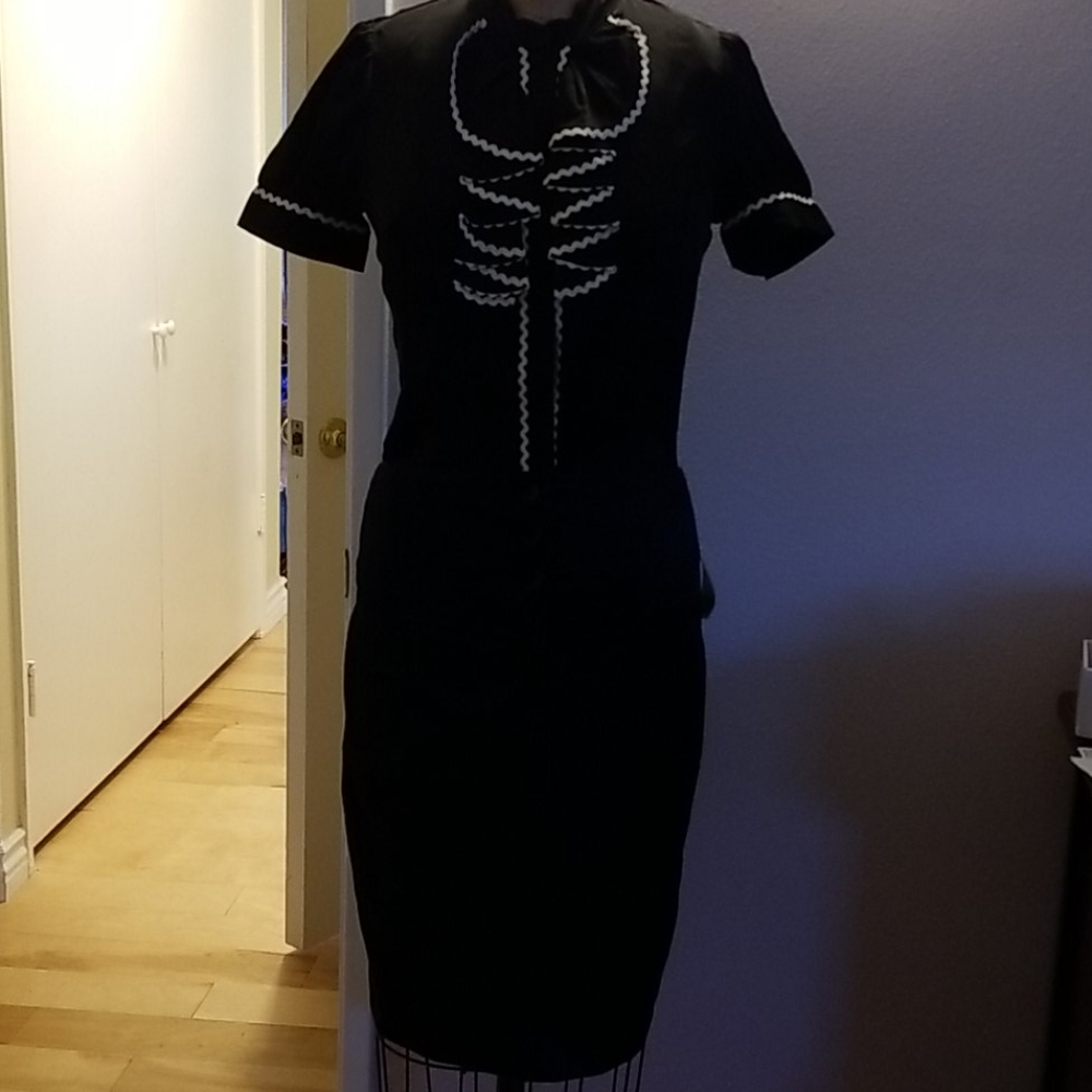 NWT Forever 21 silk blouse and satin pencil skirt